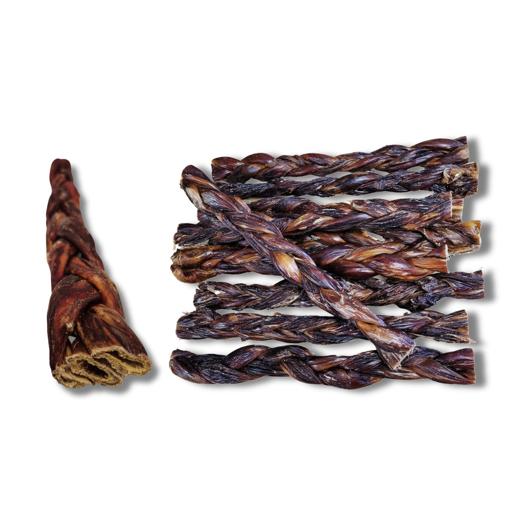Écono-kit - Œsophage de bœuf tressé naturel 12'' pour chien