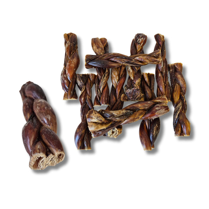 Écono-kit - Œsophage de bœuf tressé naturel 6'' pour chien