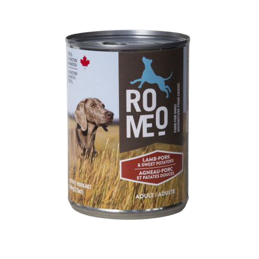 Nourriture humide à l'agneau, porc et patates douces pour chien, nourriture en conserve complète et balancée, Romeo